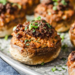 Chorizo Sausage Stuffed Mushrooms